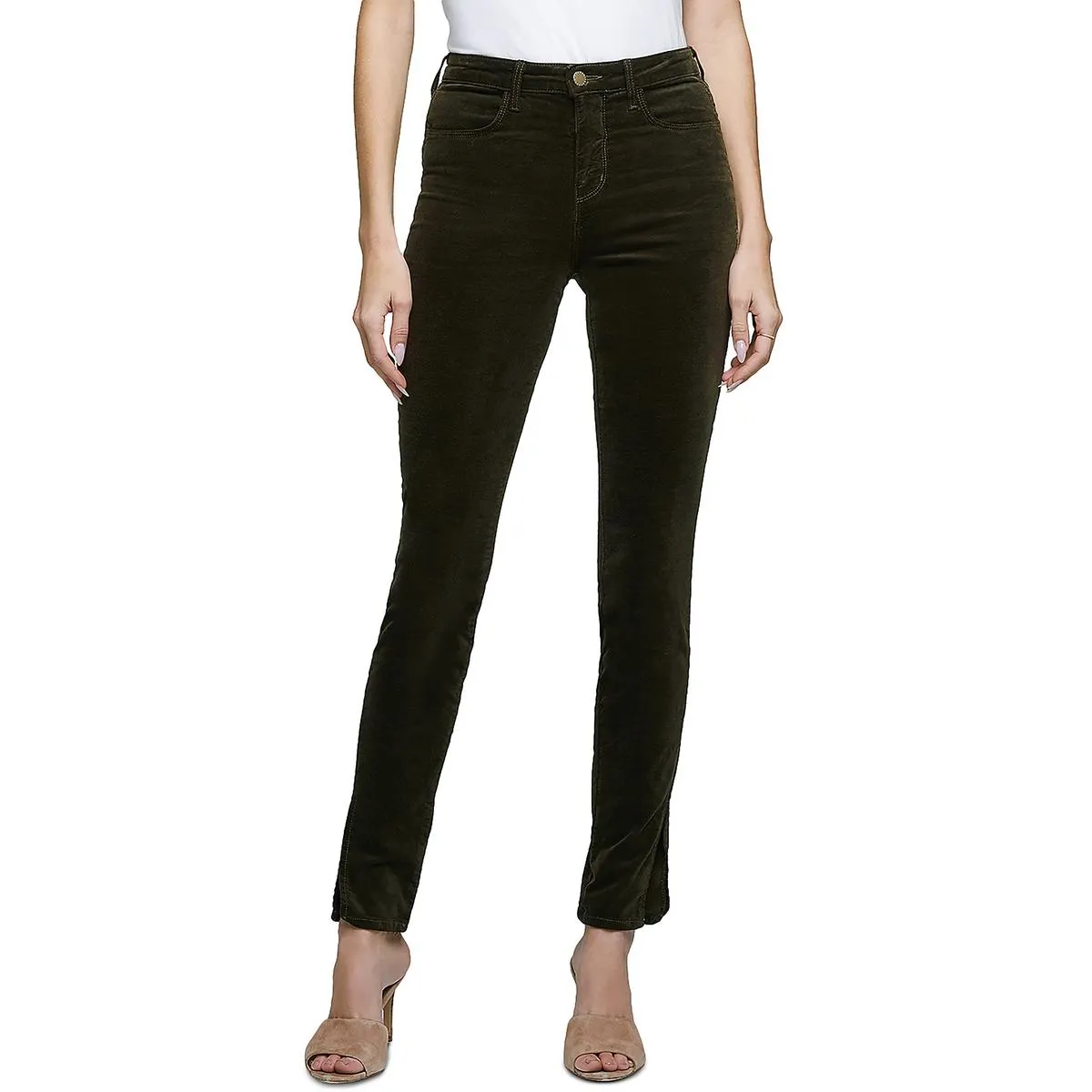 Womens Knit Corduroy Skinny Pants