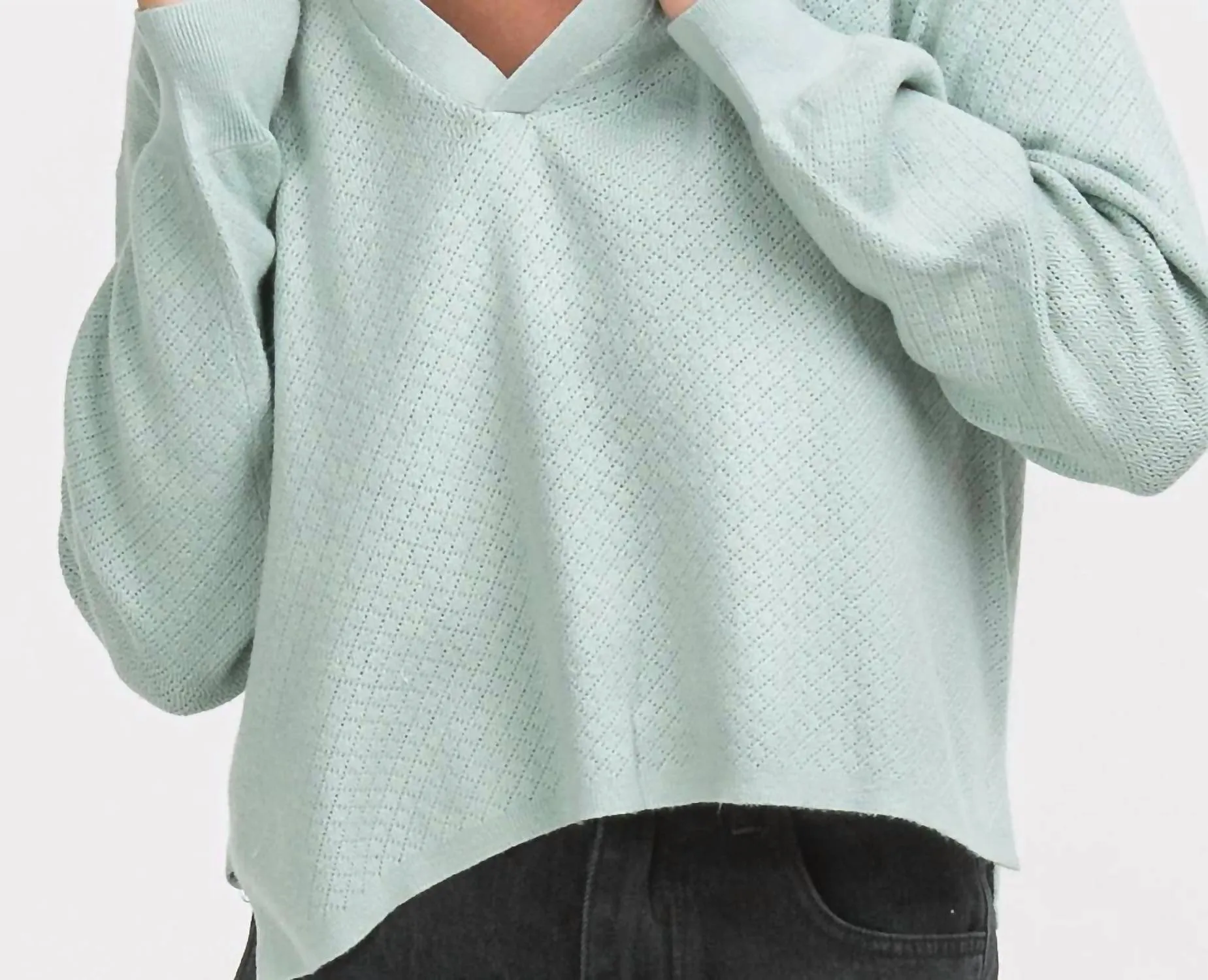 Women's Knit Polo Sweater In Moon Mist