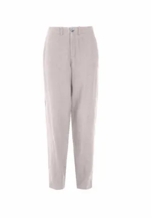 Women's Lazy Linen Narrow Pant In Ash Pink