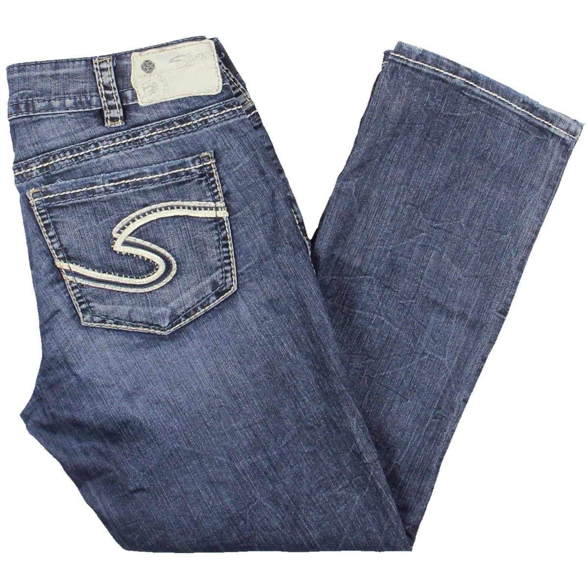 Womens Mid-Rise Slim Leg Boyfriend Jeans