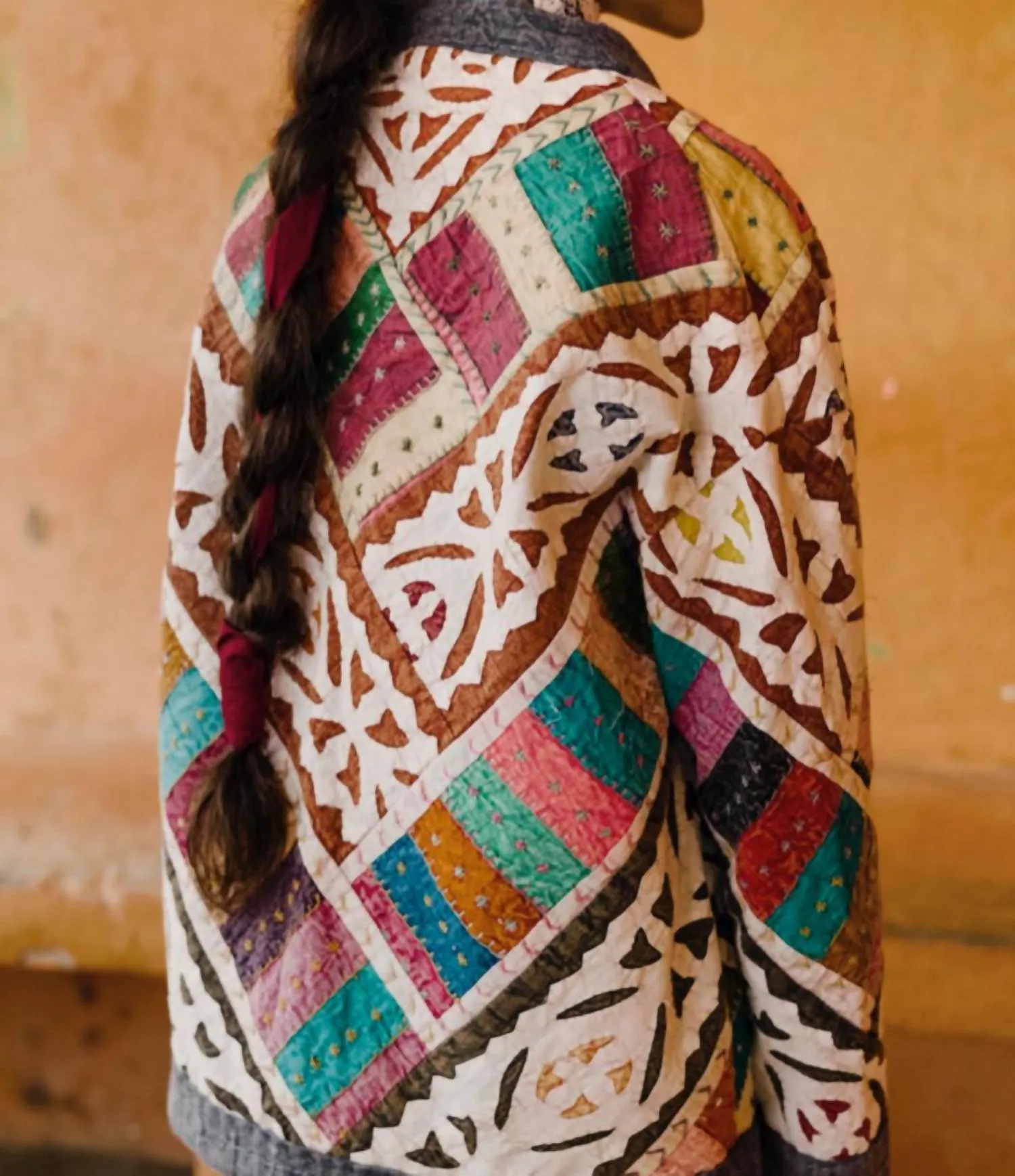 Women's One Of A Kind Cutwork Kantha Jacket In Multi