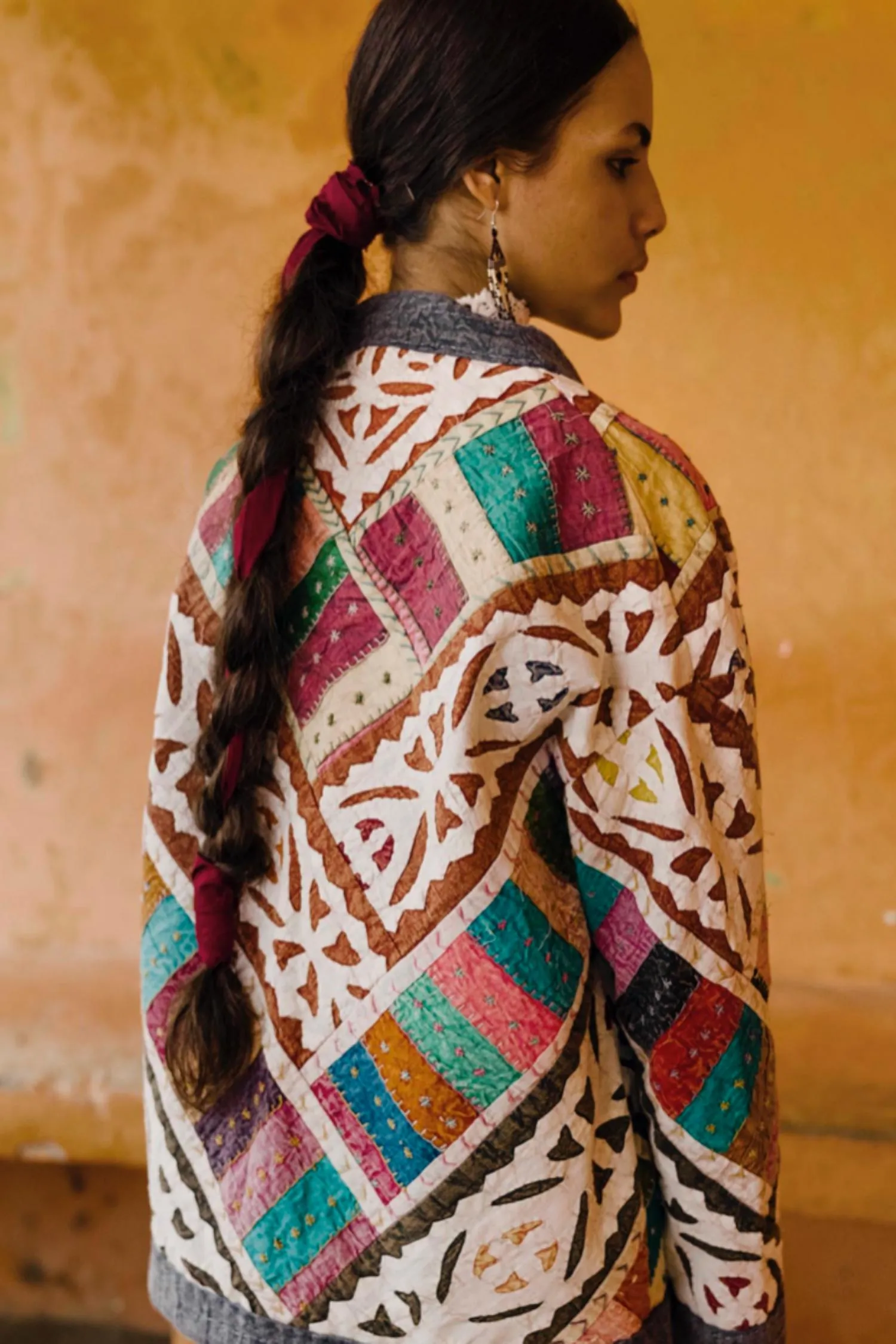 Women's One Of A Kind Cutwork Kantha Jacket In Multi