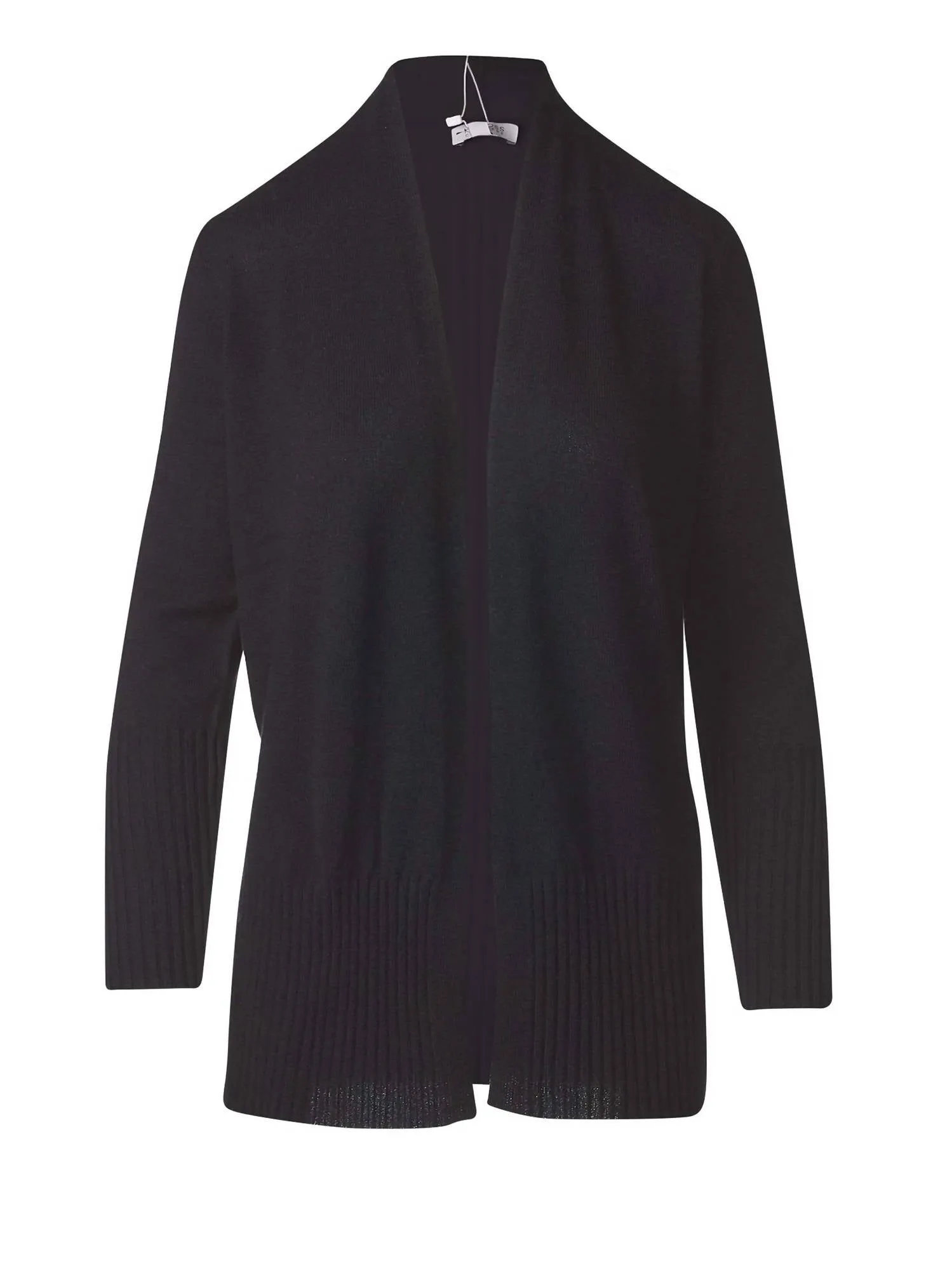 Women's Rib Trim Cardigan In Black