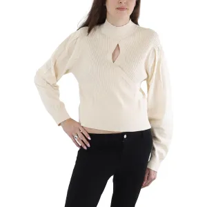 Womens Ribbed Knit Mock Turtleneck Sweater