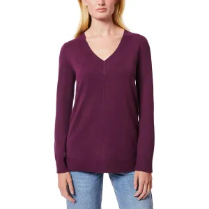 Womens Ribbed Viscose V-Neck Sweater