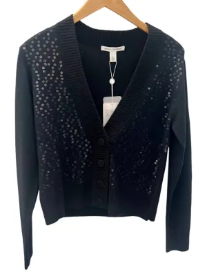 Women's Sheer Illusion Cardigan In Black