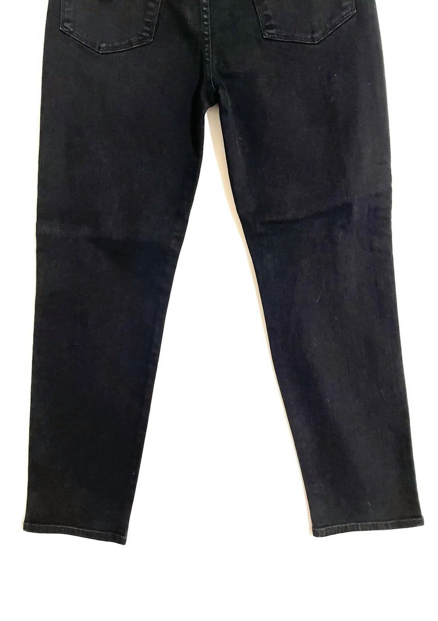 Women's Zoeey Distressed High Rise Straight Crop Jeans In Black
