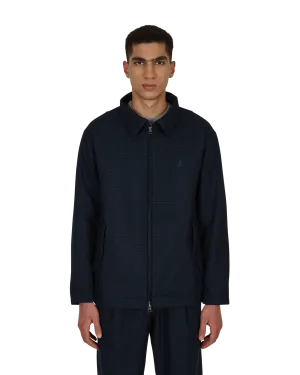 Wool Blend Short Jacket Blue