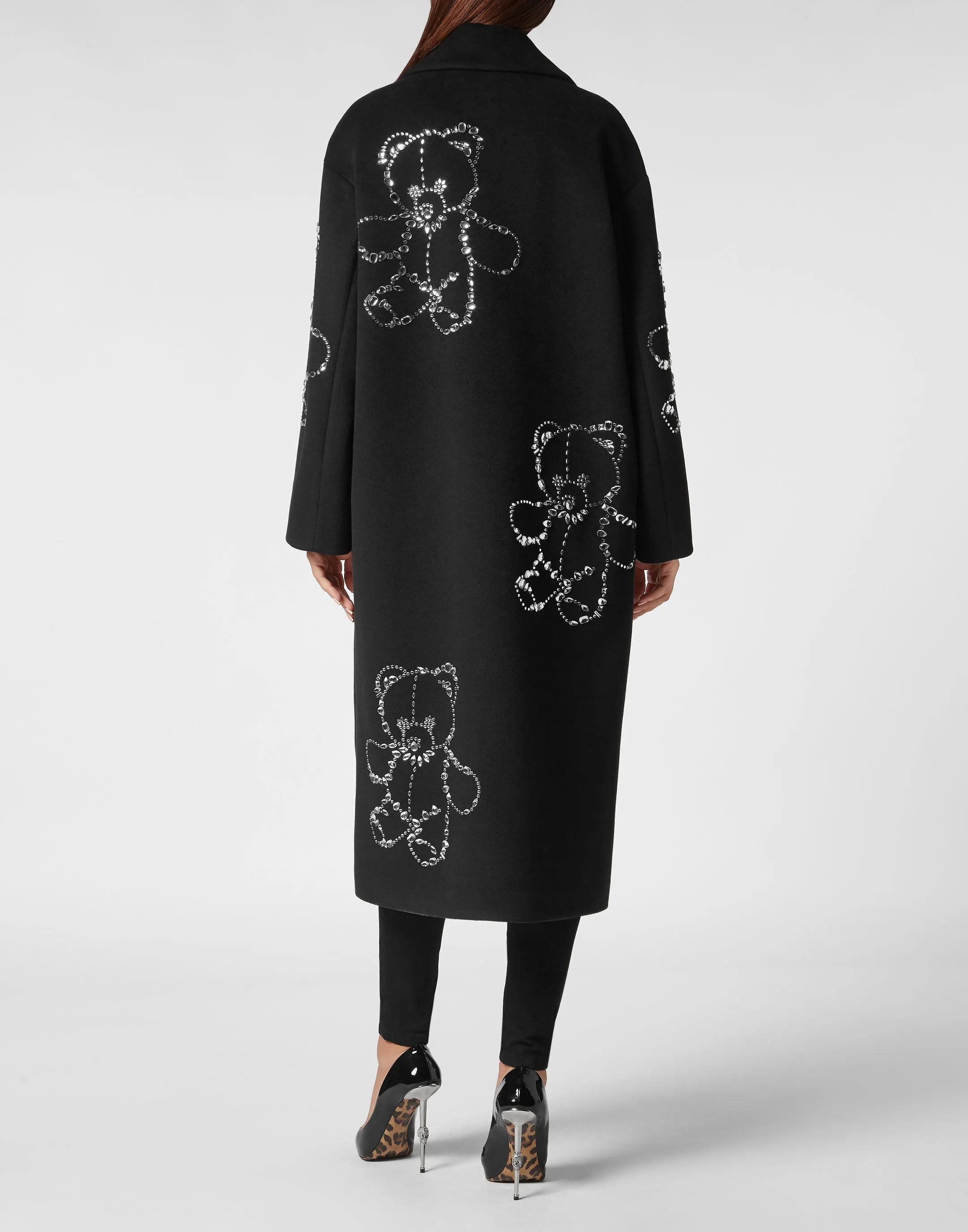 Wool Cloth Oversize Coat Castoni Teddy Bear