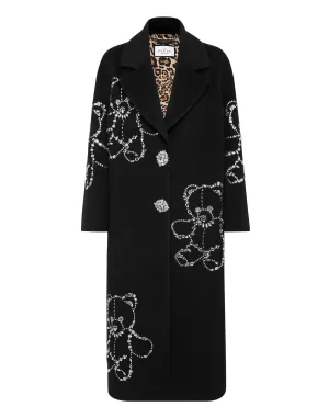 Wool Cloth Oversize Coat Castoni Teddy Bear