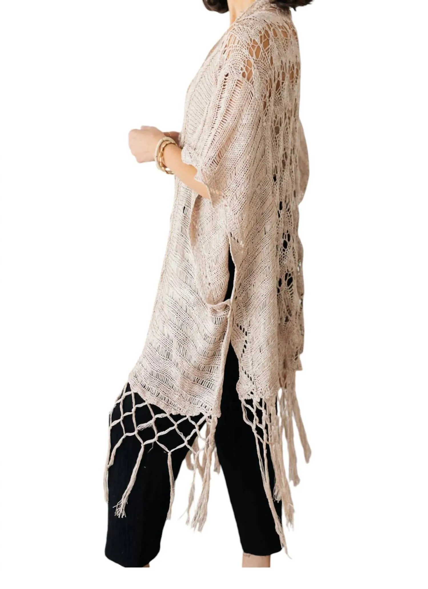 World Traveler Cardigan In Beige