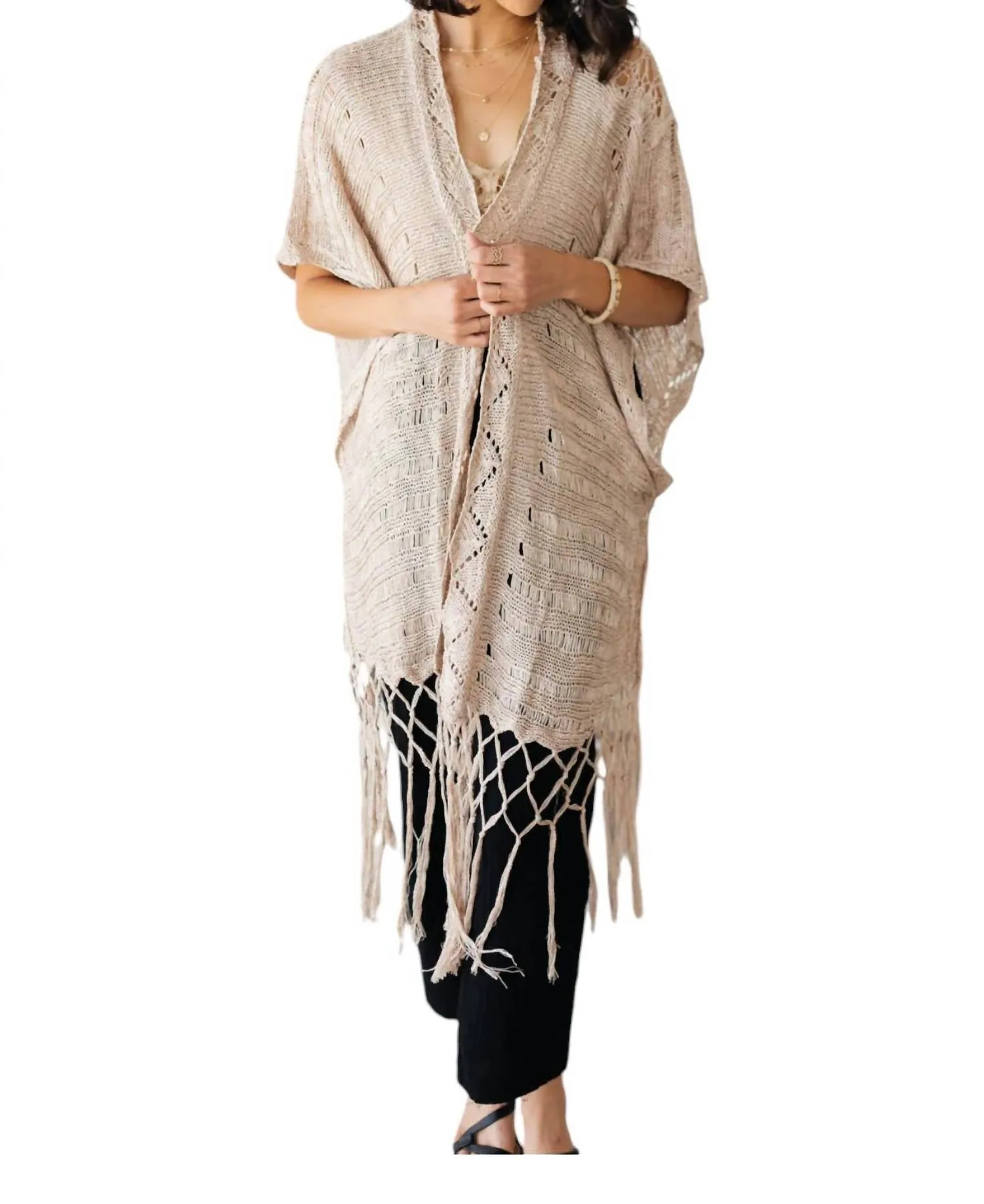 World Traveler Cardigan In Beige