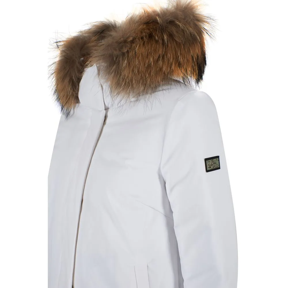 Yes Zee Chic  Down Jacket with Fur-Trimmed Women's Hood