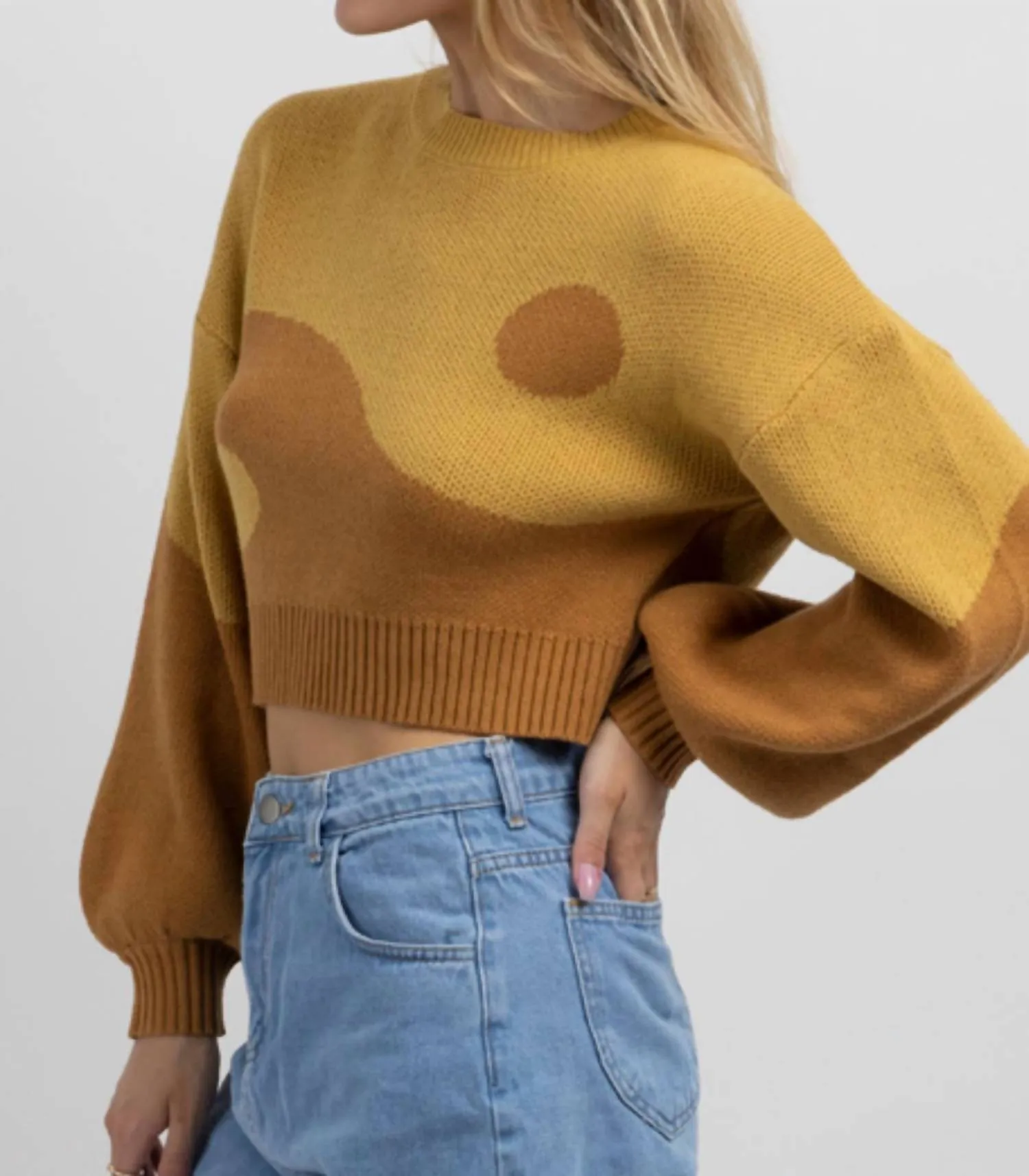 Yin Yang Sweater In Mustard