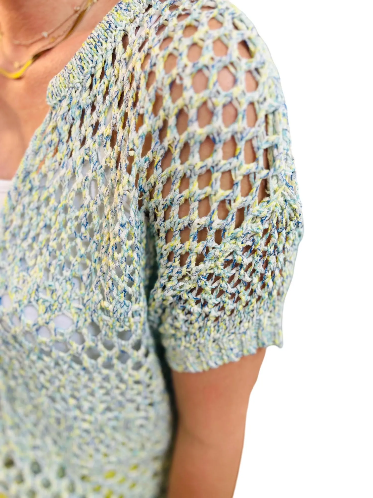 Zamira Knit Sweater In Lime Multi