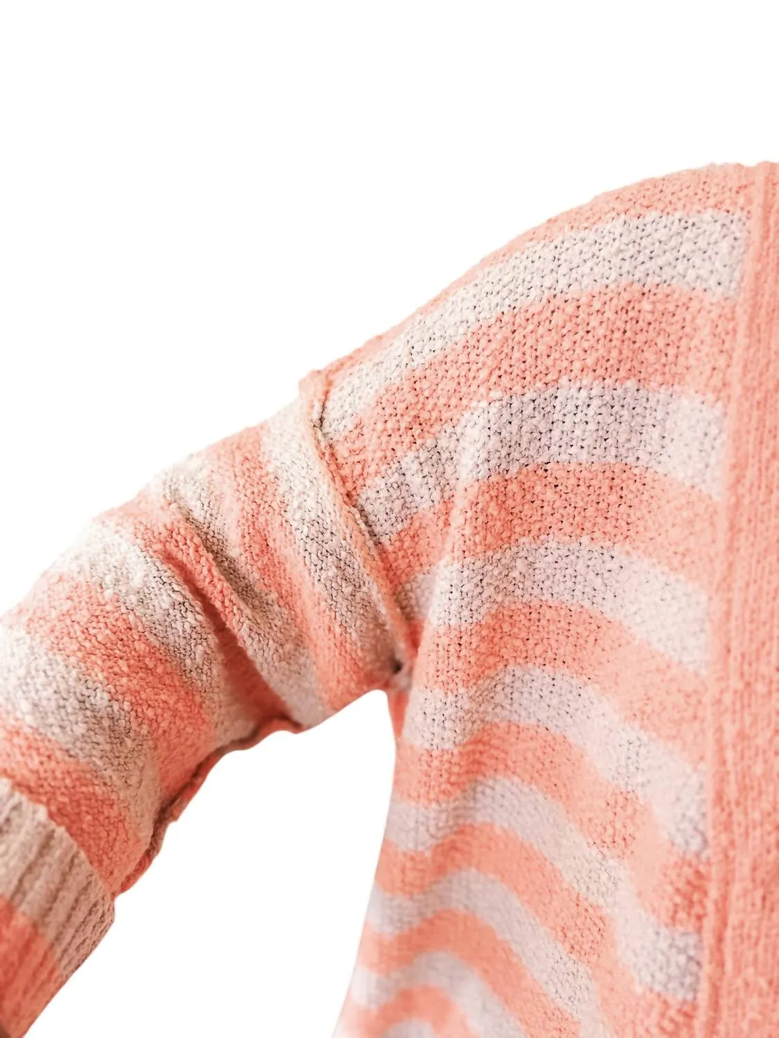 Zara Cardigan In Taupe-Coral